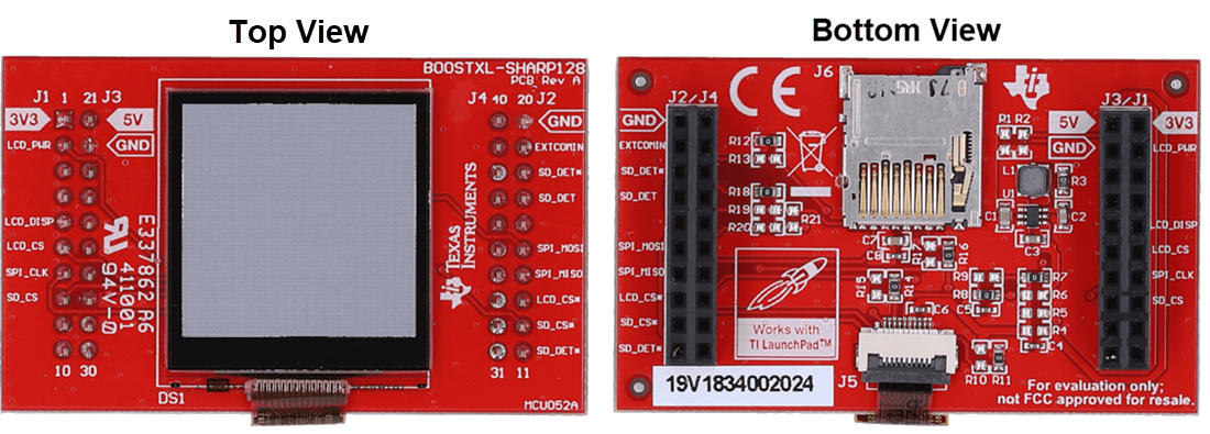 Mechanical Drawing - Texas Instruments BOOSTXL-SHARP128 BoosterPack Plug-in Module Mechanical Drawing - Texas Instruments BOOSTXL-SHARP128 BoosterPack Plug-in Module
