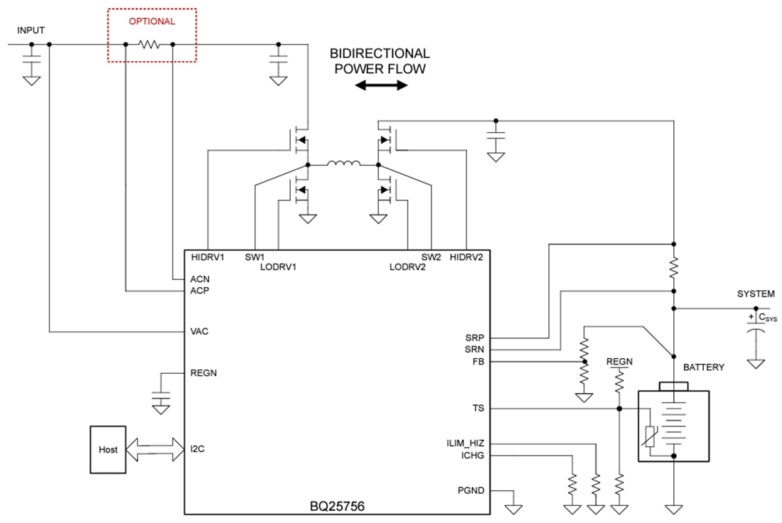 bq25756 Buck-Boost Charge Controller - TI | Mouser