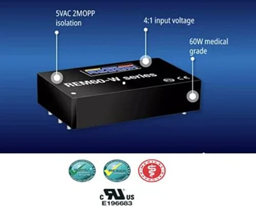 RECOM Power REM60-W Medical Grade DC-DC Converters RECOM Power REM60-W Medical Grade DC-DC Converters